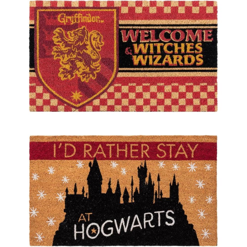 image:imageGertmenian Peanuts Snoopy Coir Doormat  2x3 Welcome Mat 2Pack Ideal for High Traffic Areas in Front Door Garage Entryway  Welcome 80022Harry Potter HogwartsWitches