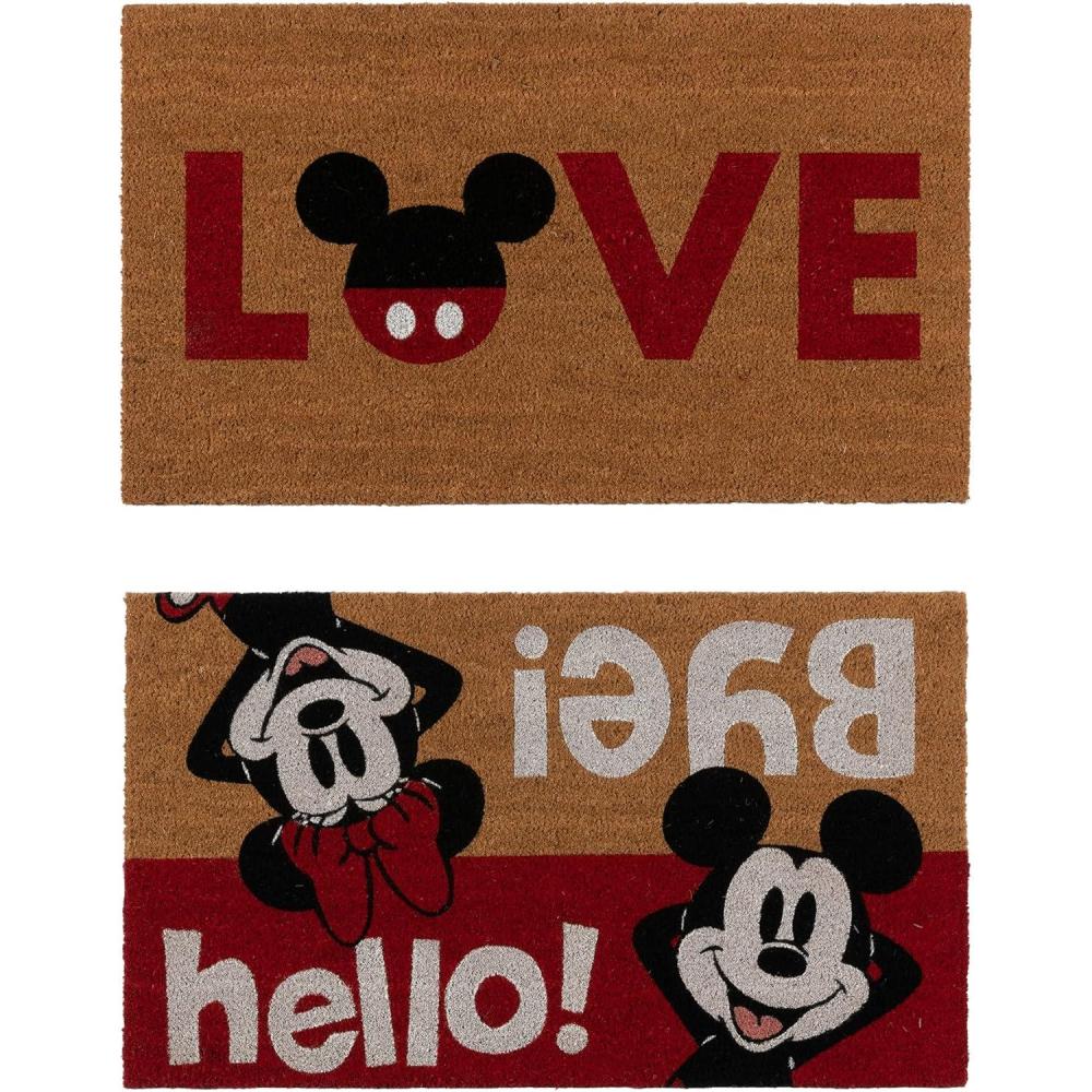 image:imageGertmenian Peanuts Snoopy Coir Doormat  2x3 Welcome Mat 2Pack Ideal for High Traffic Areas in Front Door Garage Entryway  Welcome 80022Mickey  Minnie LoveHello