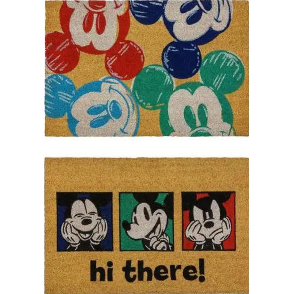 image:imageGertmenian Peanuts Snoopy Coir Doormat  2x3 Welcome Mat 2Pack Ideal for High Traffic Areas in Front Door Garage Entryway  Welcome 80022Retro Mickey FacesHi There