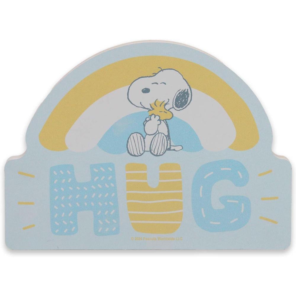 image:imageOpen Road Brands Peanuts Gang Shelf Sitter Decor  Adorable Wood Block Tabletop Decoration Featuring Charlie Brown Snoopy and FriendsLight Blue