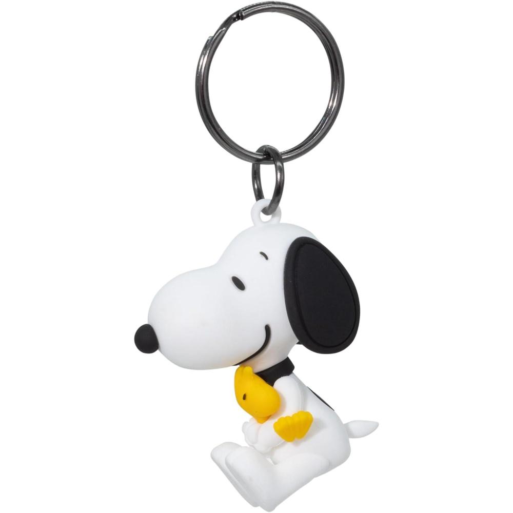 image:imagePlasticolor 004630R01 Peanuts Snoopy Holding Woodstock 3Dimensional PVC Key Chain