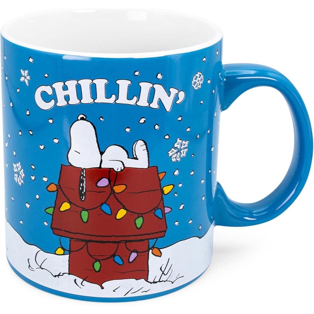 image:imageSilver Buffalo Peanuts Snoopy Chillin Ceramic Mug  BPAFree Large Coffee Mugs and Cups for Beverages Home amp Kitchen Essentials  Charlie Brown Gifts And Collectibles  Holds 20 Ounces