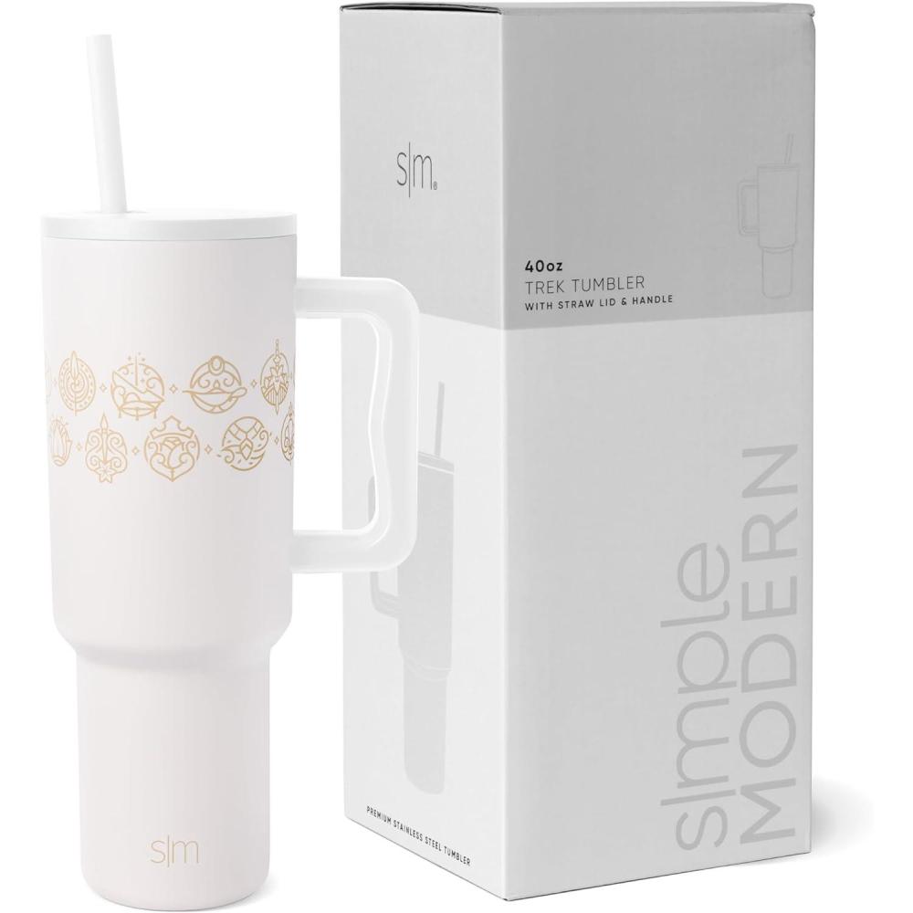 image:imageSimple Modern Peanuts 40 oz Tumbler with Handle and Straw Lid  Insulated Reusable Stainless Steel Water Bottle Travel Mug  Gifts for Women Men  Trek Collection  40oz  Snoopy SportsDisney Seal of a Princess