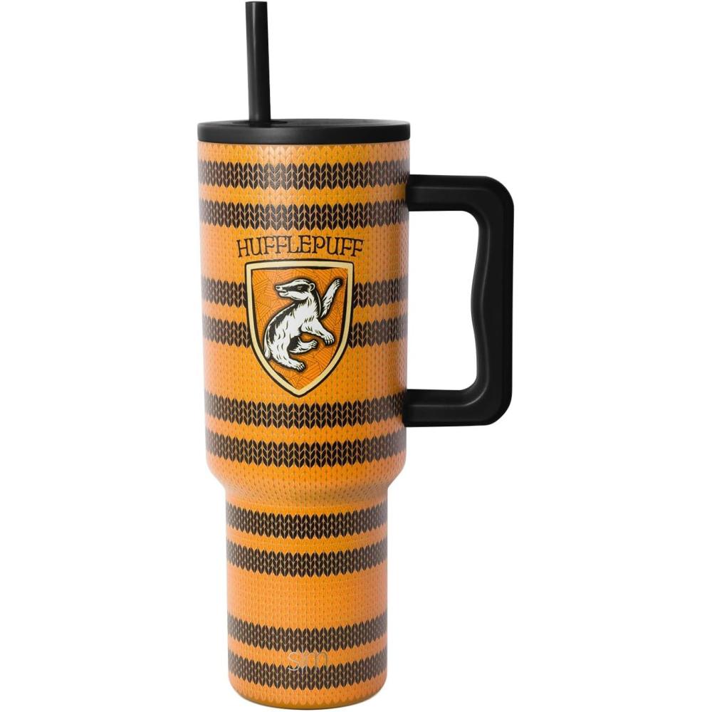 image:imageSimple Modern Peanuts 40 oz Tumbler with Handle and Straw Lid  Insulated Reusable Stainless Steel Water Bottle Travel Mug  Gifts for Women Men  Trek Collection  40oz  Snoopy SportsHarry Potter Hufflepuff Scarf