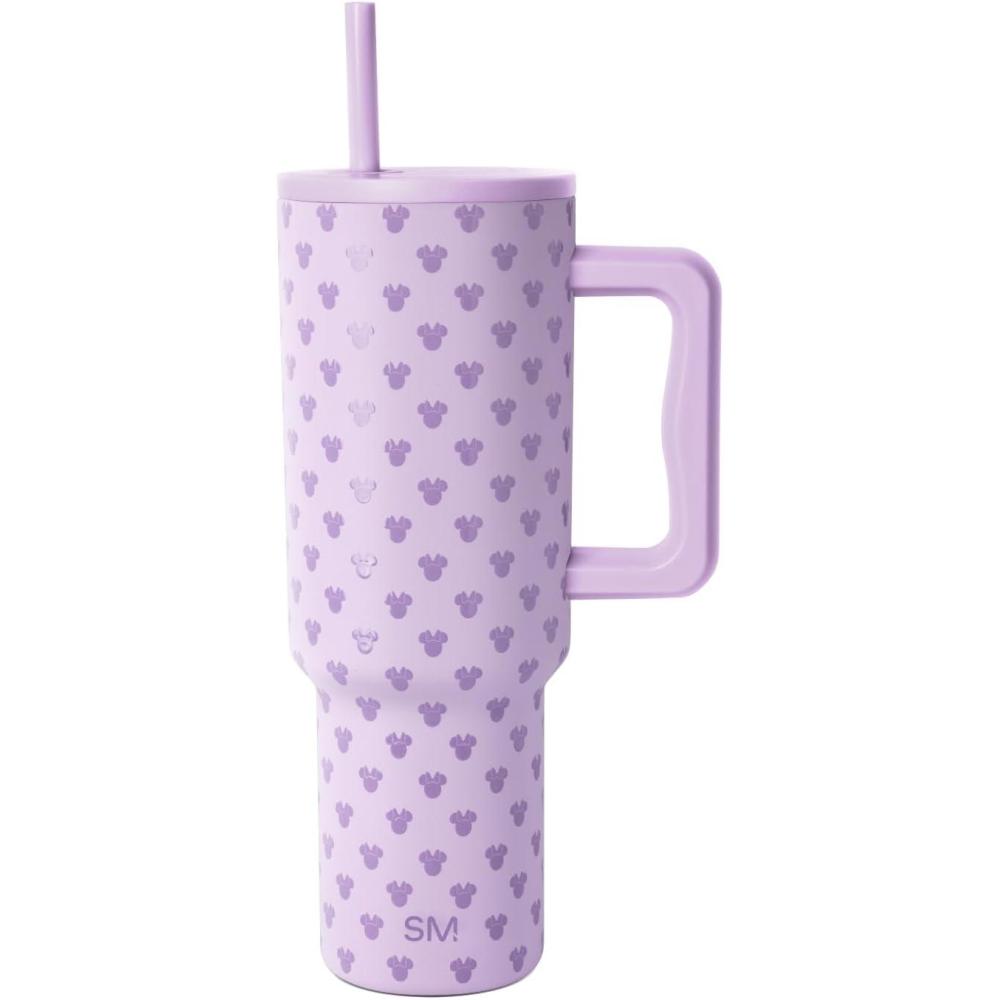 image:imageSimple Modern Peanuts 40 oz Tumbler with Handle and Straw Lid  Insulated Reusable Stainless Steel Water Bottle Travel Mug  Gifts for Women Men  Trek Collection  40oz  Snoopy SportsDisney Minnie Mouse Me on Violet Breeze