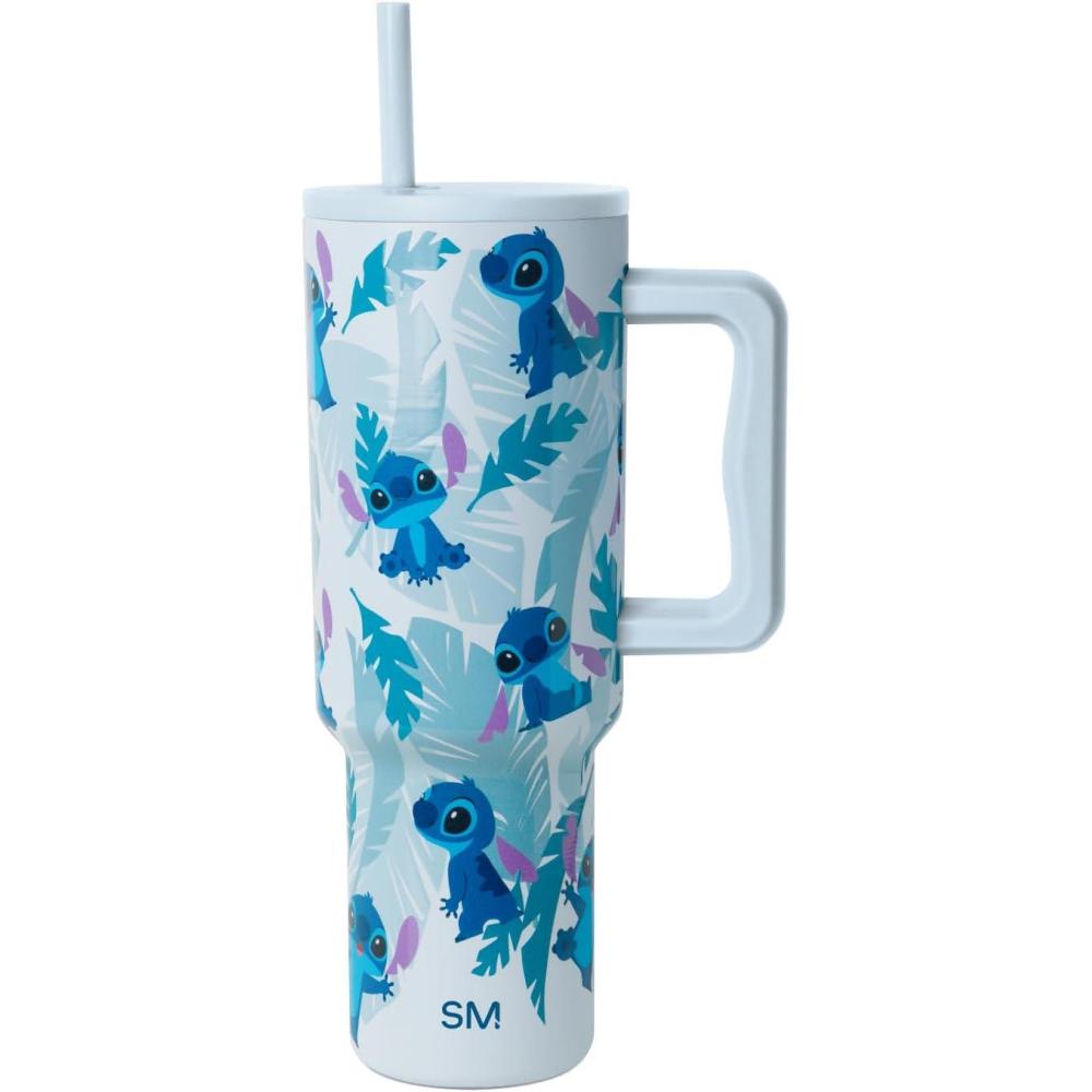 image:imageSimple Modern Peanuts 40 oz Tumbler with Handle and Straw Lid  Insulated Reusable Stainless Steel Water Bottle Travel Mug  Gifts for Women Men  Trek Collection  40oz  Snoopy SportsDisney Tropical Stitch