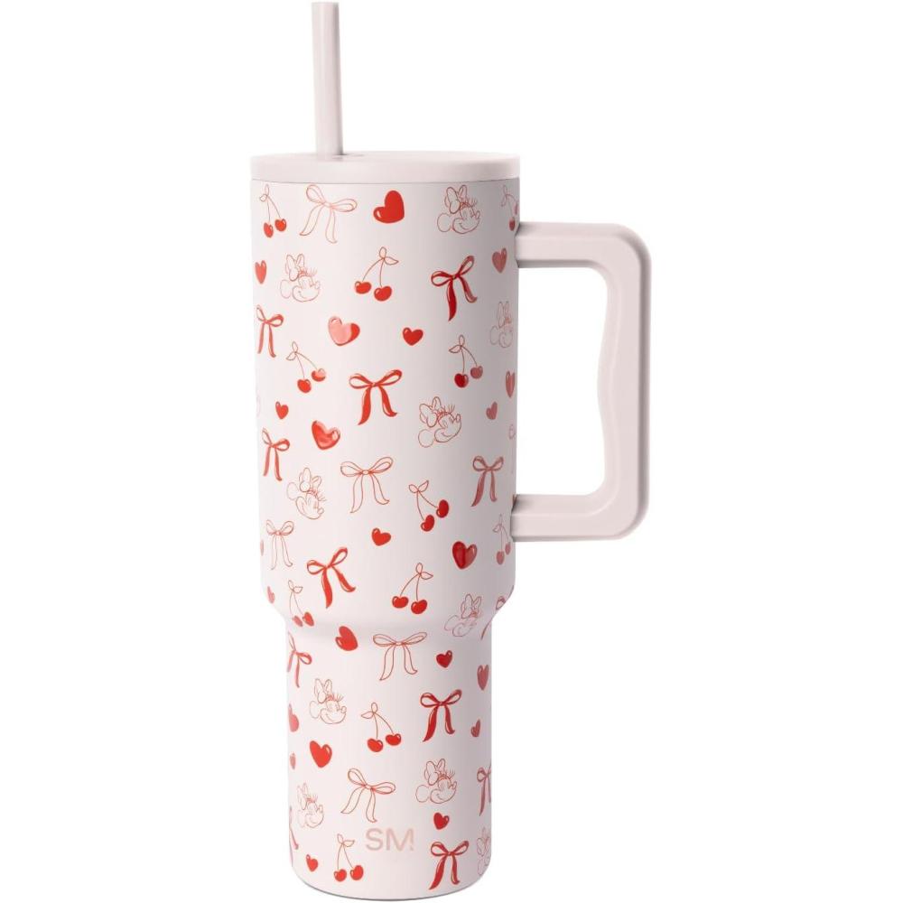 image:imageSimple Modern Peanuts 40 oz Tumbler with Handle and Straw Lid  Insulated Reusable Stainless Steel Water Bottle Travel Mug  Gifts for Women Men  Trek Collection  40oz  Snoopy SportsDisney Minnie Mouse Valentines