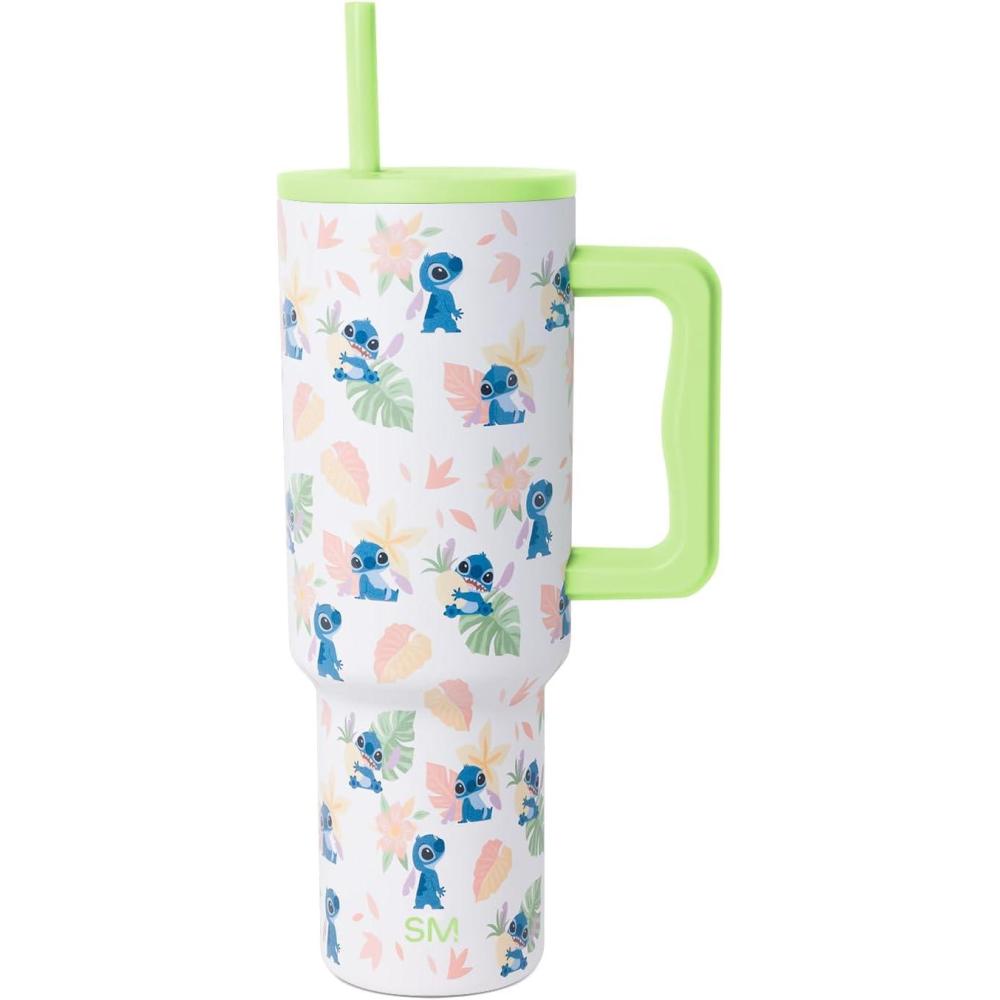 image:imageSimple Modern Peanuts 40 oz Tumbler with Handle and Straw Lid  Insulated Reusable Stainless Steel Water Bottle Travel Mug  Gifts for Women Men  Trek Collection  40oz  Snoopy SportsDisney Stitch Paradise