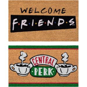 Gertmenian Peanuts Snoopy Coir Doormat – 2×3 Welcome Mat (2-Pack), Ideal for High Traffic Areas in Front Door, Garage, Entryway – Welcome, 80022(Friends Central Perk/Welcome)