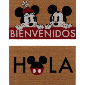 Gertmenian Peanuts Snoopy Coir Doormat – 2×3 Welcome Mat (2-Pack), Ideal for High Traffic Areas in Front Door, Garage, Entryway – Welcome, 80022(Minnie Bienvenidos/Hola)
