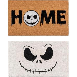 Gertmenian Peanuts Snoopy Coir Doormat – 2×3 Welcome Mat (2-Pack), Ideal for High Traffic Areas in Front Door, Garage, Entryway – Welcome, 80022(Nightmare Before Christmas Home/Jack Skellington)