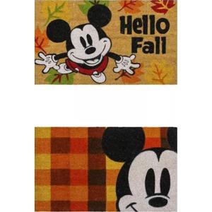 Gertmenian Peanuts Snoopy Coir Doormat – 2×3 Welcome Mat (2-Pack), Ideal for High Traffic Areas in Front Door, Garage, Entryway – Welcome, 80022(Retro Mickey Hello Fall/Plaid)