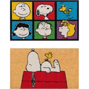 Gertmenian Peanuts Snoopy Coir Doormat – 2×3 Welcome Mat (2-Pack), Ideal for High Traffic Areas in Front Door, Garage, Entryway – Welcome, 80022(Snoopy House/Peanuts Patch)