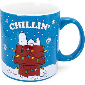Silver Buffalo Peanuts Snoopy Chillin Ceramic Mug | BPA-Free Large Coffee Mugs and Cups for Beverages, Home & Kitchen Essentials | Charlie Brown Gifts And Collectibles | Holds 20 Ounces