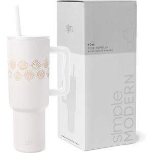 Simple Modern Peanuts 40 oz Tumbler with Handle and Straw Lid | Insulated Reusable Stainless Steel Water Bottle Travel Mug | Gifts for Women Men | Trek Collection | 40oz | Snoopy Sports(Disney: Seal of a Princess)