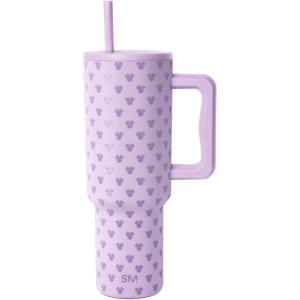 Simple Modern Peanuts 40 oz Tumbler with Handle and Straw Lid | Insulated Reusable Stainless Steel Water Bottle Travel Mug | Gifts for Women Men | Trek Collection | 40oz | Snoopy Sports(Disney: Minnie Mouse Me on Violet Breeze)