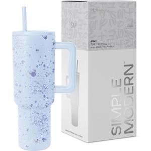 Simple Modern Peanuts 40 oz Tumbler with Handle and Straw Lid | Insulated Reusable Stainless Steel Water Bottle Travel Mug | Gifts for Women Men | Trek Collection | 40oz | Snoopy Sports(Disney: Minnie Specktacular)