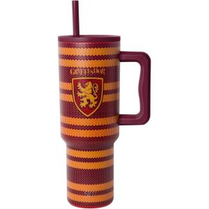 Simple Modern Peanuts 40 oz Tumbler with Handle and Straw Lid | Insulated Reusable Stainless Steel Water Bottle Travel Mug | Gifts for Women Men | Trek Collection | 40oz | Snoopy Sports(Harry Potter: Griffindor Scarf)