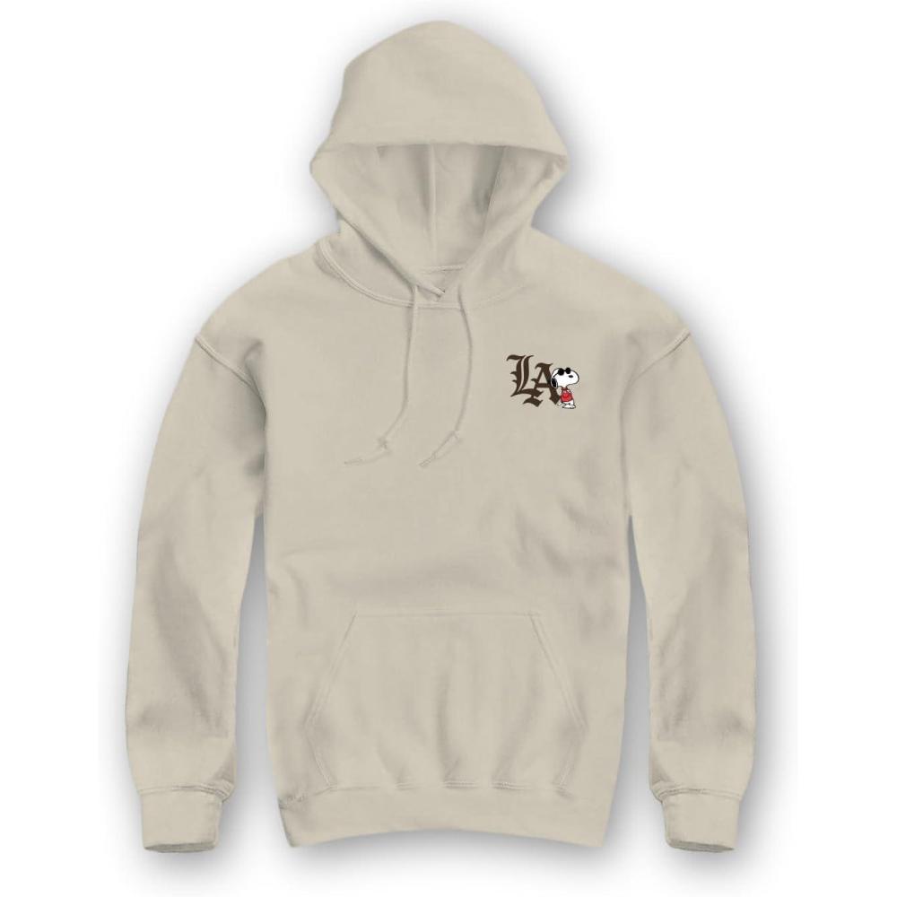image:imageRiot Society Mens Graphic or Embroidered Hoodie Hooded SweatshirtPeanuts Snoopy La Chill Embroidered Sand