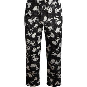 COCO BRANDS Mens Pajama Pants – Peanuts Snoopy Pajamas Breathable Soft Stretch Pajama Bottoms Sleep Pants for Men(Black Snoopy Poses)