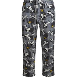 COCO BRANDS Mens Pajama Pants – Peanuts Snoopy Pajamas Breathable Soft Stretch Pajama Bottoms Sleep Pants for Men(Slate Grey Print Shades Snoopy)