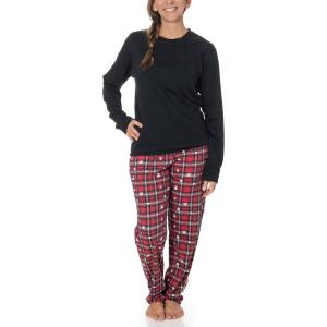 Peanuts Snoopy Family Matching Pajamas Comfy PJs Sleepwear 2-Piece Sets for Christmas(Womens Red Plaid)