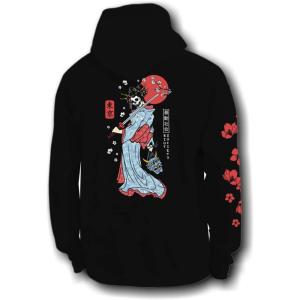 Riot Society Men’s Graphic or Embroidered Hoodie Hooded Sweatshirt(Geisha Samurai (Black))