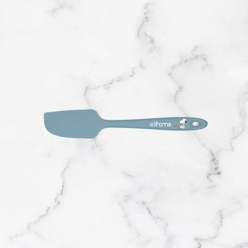 image:imageElihome x Peanuts Skinny Silicone Spatula for Cooking Baking Scraping and Mixing  NonStick amp Heat Resistant Kitchen Spatula  11 x 15 Silicone Cooking Utensils Dark GreyTeal Grey