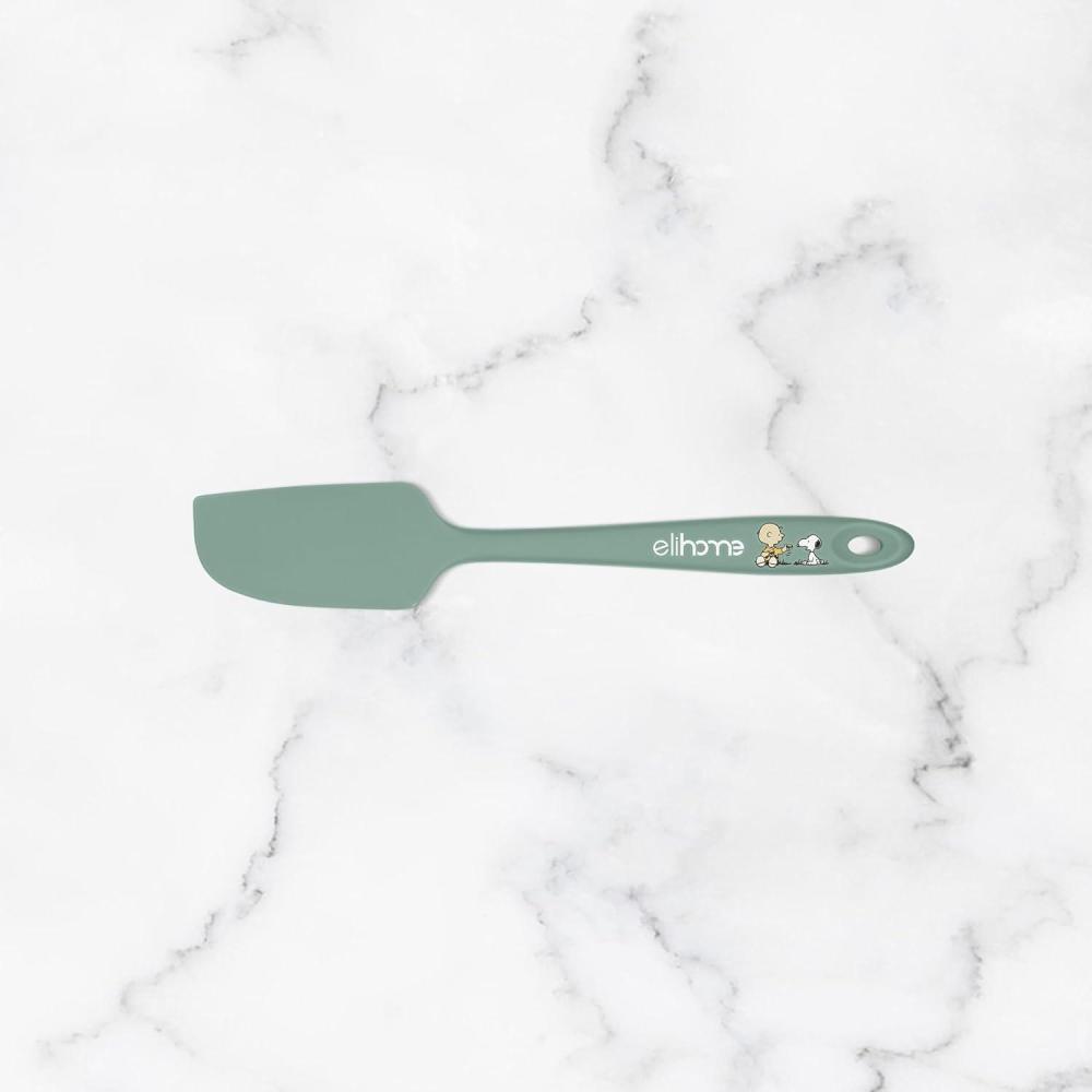 image:imageElihome x Peanuts Skinny Silicone Spatula for Cooking Baking Scraping and Mixing  NonStick amp Heat Resistant Kitchen Spatula  11 x 15 Silicone Cooking Utensils Dark GreySage Green