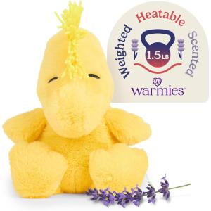 warmies Microwavable & Weighted Stuffed Animals, Woodstock – Heated Stuffed Animal Plushie for Warmth & Comfort – Cute Soft Plush Toys for Adults & Children (Boys, Girls, Babies & Toddlers)